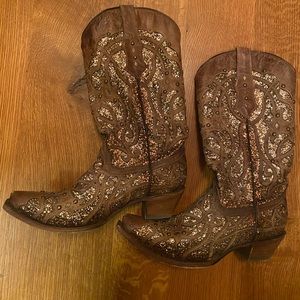 Womens corral cowgirl boots